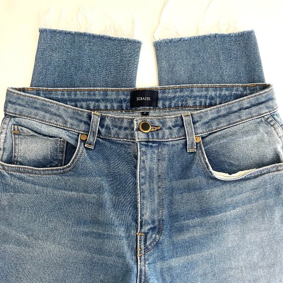 Khaite Alissa High-Rise Straight-Leg Denim in Blue Size 27 - Picture 4 of 10